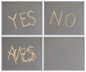 Yes-No, lysbillede i fire stadier 2014